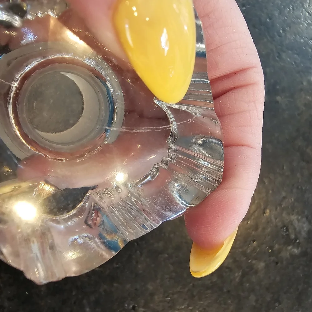 Vintage '30s-40s MCM Fostoria Sunray hand blown glass 